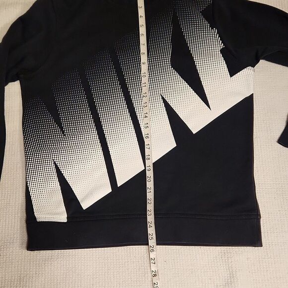 Nike black sweatshirt with white dotted bold logo at chest - Picture 9 of 10